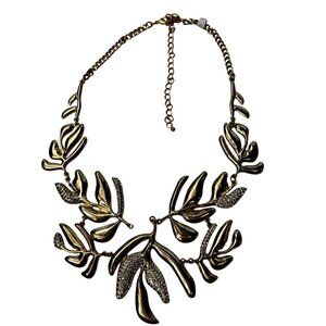 Torrid Gold Palm Rhinestone Statement Necklace NEW